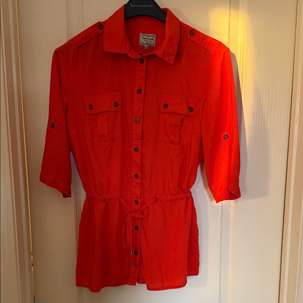 Red Button Down Shirt